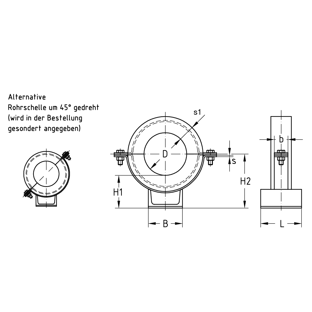 MÜPRO | Rohrschlitten Typ UPG-2 450 | 457,2 mm | 60 mm